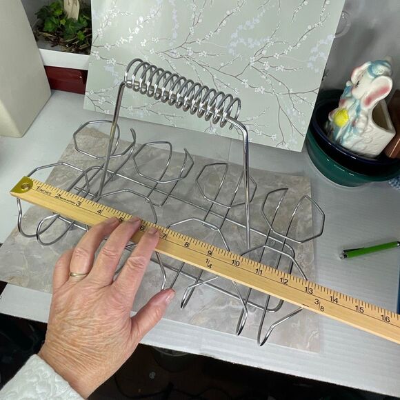 Vintage mid-Century modern chrome bar caddy . - Picture 3 of 5